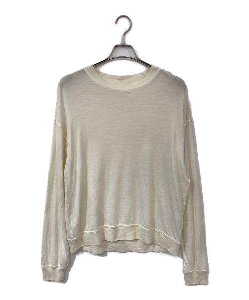 UNFIL（アンフィル）unfil (アンフィル) Superfine merino-jersey long sleeve Tee アイボリー サイズ:5の古着・服飾アイテム