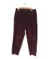 Graphpaper（グラフペーパー）の古着「Pontoglio Velvet Pants（ポントーリオベルベットパンツ）」｜レッド