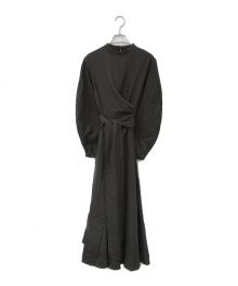 L'Or（ロル）の古着「Cocoon Sleeve Wrap Dress」｜グレー