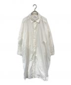 Yarmoヤーモ）の古着「Oversized Poncho Shirt」｜ホワイト