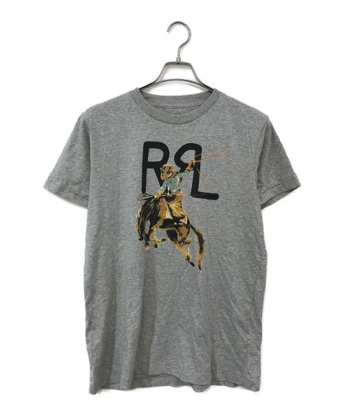 RRL（ダブルアールエル）RRL (ダブルアールエル) カウボーイロゴＴシャツ グレー サイズ:Mの古着・服飾アイテム