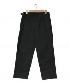 MHLエムエイチエル）の古着「ORGANIC COTTON GABARDINE PANTS」｜ブラック