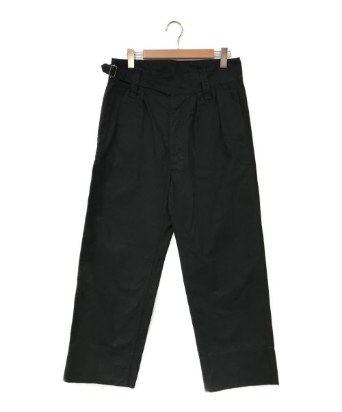 MHL（エムエイチエル）MHL (エムエイチエル) ORGANIC COTTON GABARDINE PANTS ブラック サイズ:XLの古着・服飾アイテム