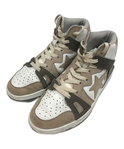 A BATHING APE（アベイシングエイプ）A BATHING APE (ア ベイシング エイプ) BAPE STA 93 HI（(ベイプスター93HI) ベージュ×ホワイト サイズ:US8の古着・服飾アイテム