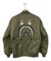 A BATHING APE (ア ベイシング エイプ) REFLECTOR SHARK MA-1 JACKET オリーブ サイズ:M：23800円