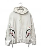 A BATHING APEアベイシングエイプ）の古着「SHARK Side Zip Hoodie」｜ホワイト