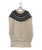 BATONER×ONLY ARKバトナ―×オンリーアーク）の古着「別注 MOHAIR NORDIC VEST」｜ベージュ×ネイビー