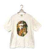 A BATHING APEアベイシングエイプ）の古着「Forest Camo Big Ape Head Tee」｜ホワイト