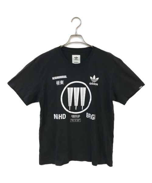 adidas（アディダス）adidas (アディダス) NEIGHBORHOOD (ネイバーフッド) コラボTシャツ ブラック サイズ:Oの古着・服飾アイテム