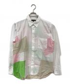 COMME des GARCONS HOMME PLUSコムデギャルソンオムプリュス）の古着「Patchwork Shirt」｜ホワイト×ピンク