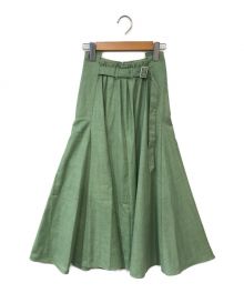 Ameri（アメリ）の古着「WRAPPING BELTED SKIRT」｜グリーン