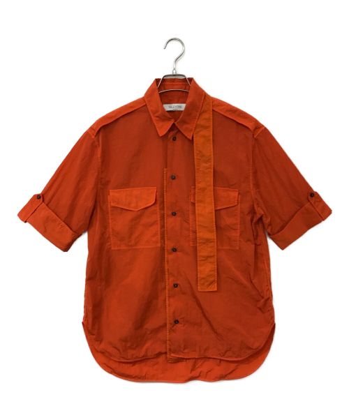 VALENTINO（ヴァレンティノ）VALENTINO (ヴァレンティノ) NYLON SAFARI SHIRT S/S オレンジ サイズ:39の古着・服飾アイテム