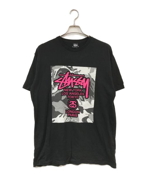 stussy（ステューシー）stussy (ステューシー) プリントTシャツ ブラック サイズ:XLの古着・服飾アイテム