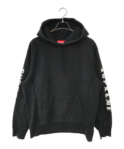 SUPREME（シュプリーム）SUPREME (シュプリーム) Gradient Sleeve Hooded Sweatshirt ブラック サイズ:ＸＬの古着・服飾アイテム