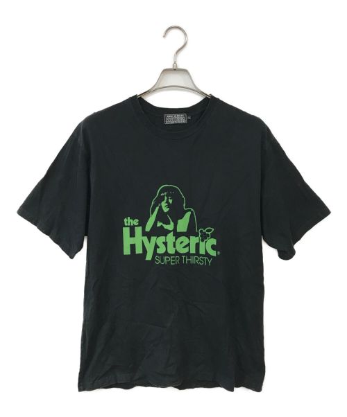 Hysteric Glamour（ヒステリックグラマー）Hysteric Glamour (ヒステリックグラマー) SUPER THIRSTY Tシャツ ブラック サイズ:Lの古着・服飾アイテム