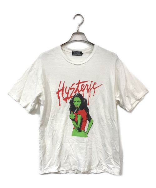 Hysteric Glamour（ヒステリックグラマー）Hysteric Glamour (ヒステリックグラマー) MONDO ROCK Tシャツ ホワイト サイズ:Lの古着・服飾アイテム