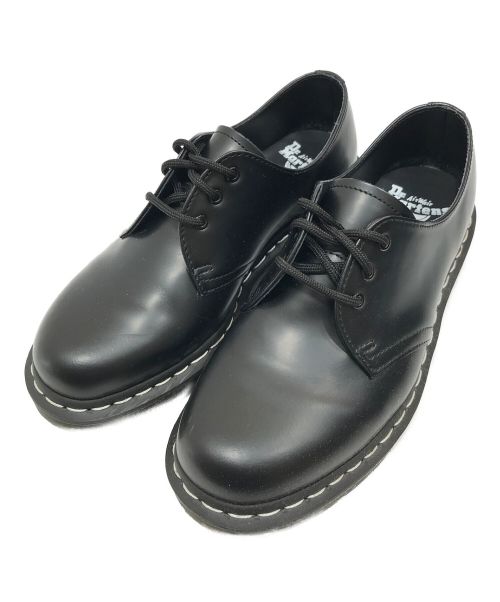 Dr.Martens（ドクターマーチン）Dr.Martens (ドクターマーチン) 1461 WHITE STITCH 3 ホール シューズ ブラック サイズ:UK7の古着・服飾アイテム