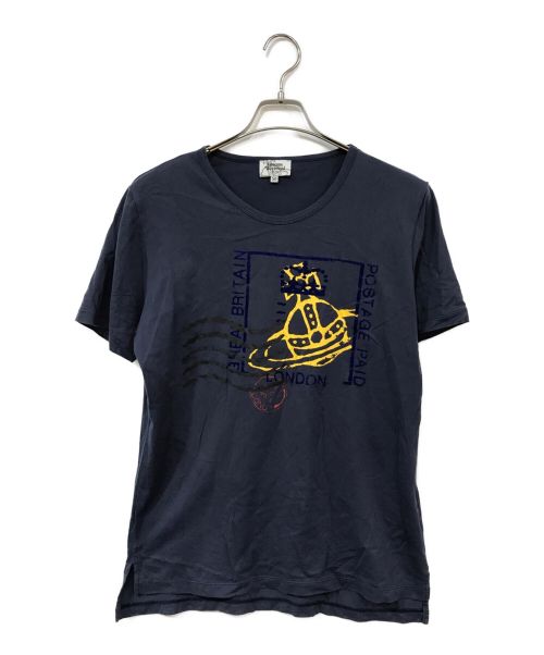 Vivienne Westwood（ヴィヴィアンウエストウッド）Vivienne Westwood (ヴィヴィアンウエストウッド) ORB STAMP T-shirt ネイビー サイズ:50の古着・服飾アイテム