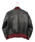 Y'2LEATHER (ワイツーレザー) GOAT SKIN LIB JKT ブラック×レッド サイズ:38：42800円