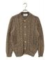 Kerry Woollen Mills（ケリーウールンミルズ）の古着「ARAN CABLE COLLARLESS CARDIGAN」｜ブラウン