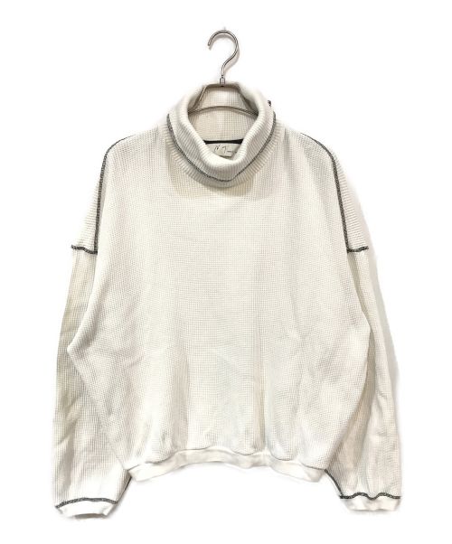 ANCELLM（アンセルム）ANCELLM (アンセルム) TURTLENECK WAFFLE OVERSIZED LS ホワイト サイズ:2の古着・服飾アイテム