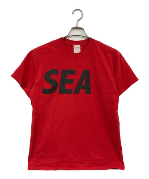 WIND AND SEA（ウィンド アンド シー）WIND AND SEA (ウィンダンシー) プリントTシャツ レッド サイズ:Ｍの古着・服飾アイテム