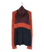 JOHN LAWRENCE SULLIVANジョンローレンスサリバン）の古着「MIX SHAGGY HI-NECK KNIT SWEATER」｜マルチカラー