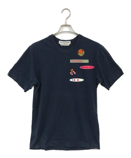 COMME des GARCONS SHIRT（コムデギャルソンシャツ）COMME des GARCONS SHIRT (コムデギャルソンシャツ) ワッペンTシャツ ネイビー サイズ:Lの古着・服飾アイテム