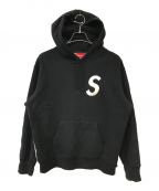 SUPREMEシュプリーム）の古着「S Logo Split Hooded Sweatshirt」｜ホワイト×ブラック