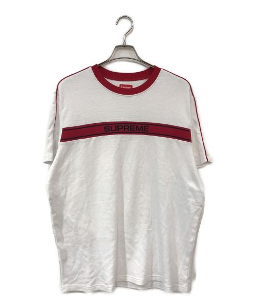 SUPREME（シュプリーム）SUPREME (シュプリーム) Chest Stripe Logo S/S Top Tee ホワイト サイズ:Lの古着・服飾アイテム