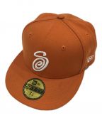 New Era×stussyニューエラ×ステューシー）の古着「CURLY S 7 1/4 59FIFTY」｜オレンジ