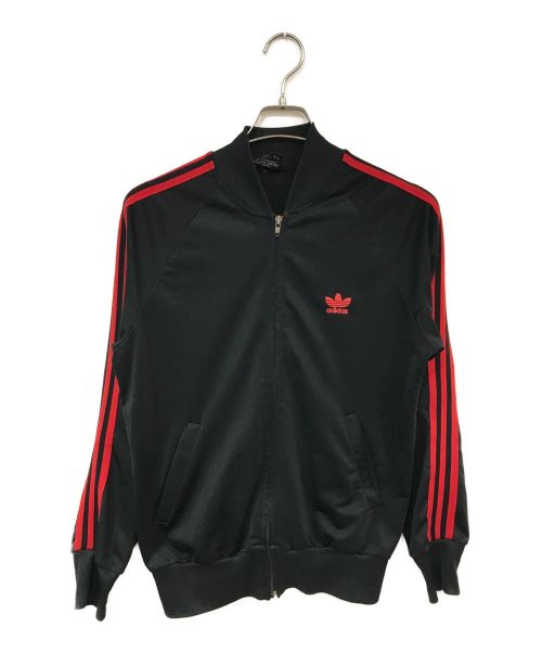 adidas（アディダス）adidas (アディダス) トラックジャケット ブラック×レッド サイズ:Ｍの古着・服飾アイテム