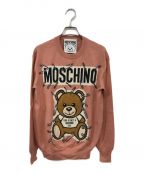 MOSCHINOモスキーノ）の古着「クルーネックニット」｜ピンク