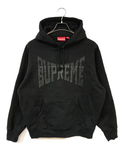 SUPREME（シュプリーム）Supreme (シュプリーム) rhinestone shadow hooded sweatshirt ブラック サイズ:Mediumの古着・服飾アイテム