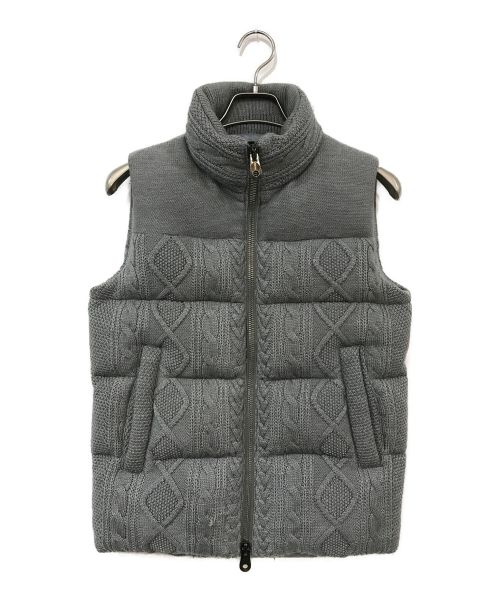 Junhashimoto（ジュンハシモト）Junhashimoto (ジュンハシモト) KNIT DOWN VEST グレー サイズ:2の古着・服飾アイテム