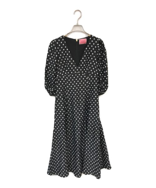 Kate Spade（ケイトスペード）Kate Spade (ケイトスペード) harmony dot cloque dress ブラックの古着・服飾アイテム