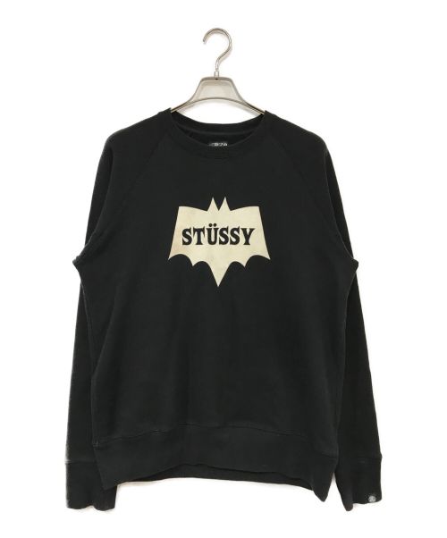 stussy（ステューシー）stussy (ステューシー) バットマンロゴスウェット ブラック サイズ:Lの古着・服飾アイテム