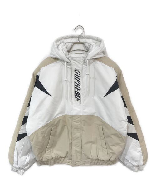 SUPREME（シュプリーム）Supreme (シュプリーム) Wildcat sideline puffer jacket ベージュ×ホワイト サイズ:Mの古着・服飾アイテム