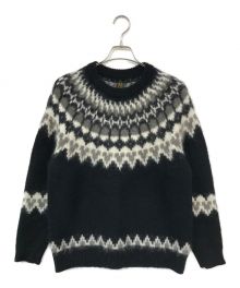 BATONER（バトナ―）の古着「MOHAIR NORDIC SWEATER」｜ブラック