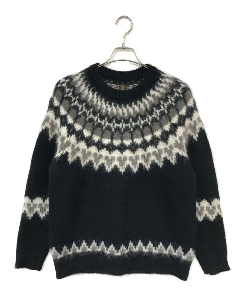 BATONER（バトナ―）BATONER (バトナ―) MOHAIR NORDIC SWEATER ブラック サイズ:3の古着・服飾アイテム