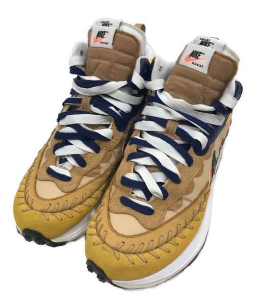 NIKE（ナイキ）NIKE (ナイキ) sacai (サカイ) Jean Paul GAULTIER (ジャンポールゴルチェ) Vapor Waffle Mix ベージュ×ネイビー サイズ:27.0cmの古着・服飾アイテム