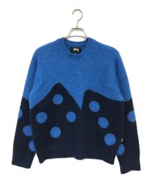 stussy（ステューシー）の古着「DICE FUZZY CREW」｜ブルー