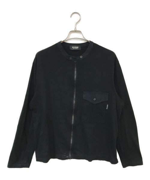 WILDSIDE YOHJI YAMAMOTO（ワイルドサイド ヨウジ ヤマモト）WILDSIDE YOHJI YAMAMOTO (ワイルドサイド ヨウジ ヤマモト) Cotton Jersey Full Zip Long Sleeve T-shirt ブラック サイズ:3の古着・服飾アイテム