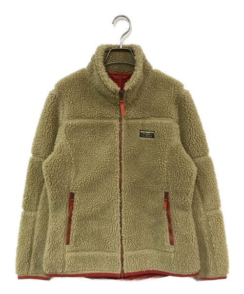 L.L.Bean（エルエルビーン）L.L.Bean (エルエルビーン) マウンテンパイルフリースジャケット ベージュ×オレンジ サイズ:Sの古着・服飾アイテム