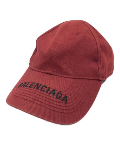 [中古]BALENCIAGA(バレンシアガ)のメンズ 帽子 ロゴ刺繍キャップ