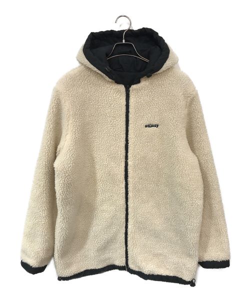 stussy（ステューシー）stussy (ステューシー) リバーシブルボアジャケット ホワイト サイズ:Lの古着・服飾アイテム