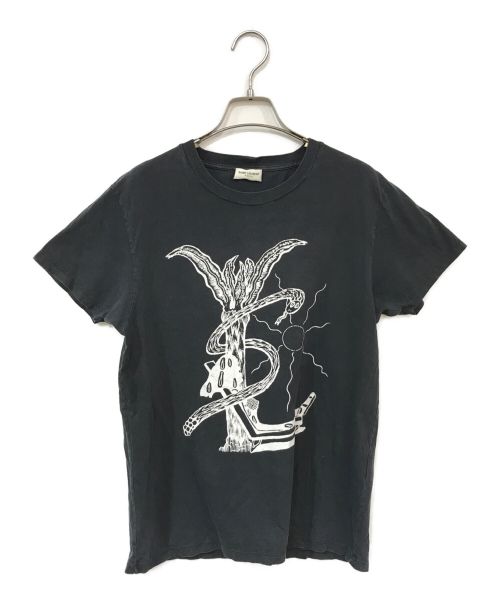 Saint Laurent Paris（サンローランパリ）Saint Laurent Paris (サンローランパリ) プリントTシャツ グレー サイズ:XSの古着・服飾アイテム