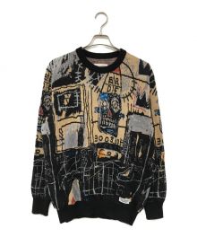 WACKO MARIA×Jean-Michel Basquiat（ワコマリア×ジャン ミシェル バスキア）の古着「モヘア混ニット」｜ブラック