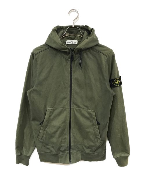 STONE ISLAND（ストーンアイランド）STONE ISLAND (ストーンアイランド) Zip Up Cotton Hoodie グリーン サイズ:Mの古着・服飾アイテム