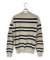 SOPHNET. (ソフネット) BORDER CREWNECK KNIT ベージュ×ブラック サイズ:M：8000円